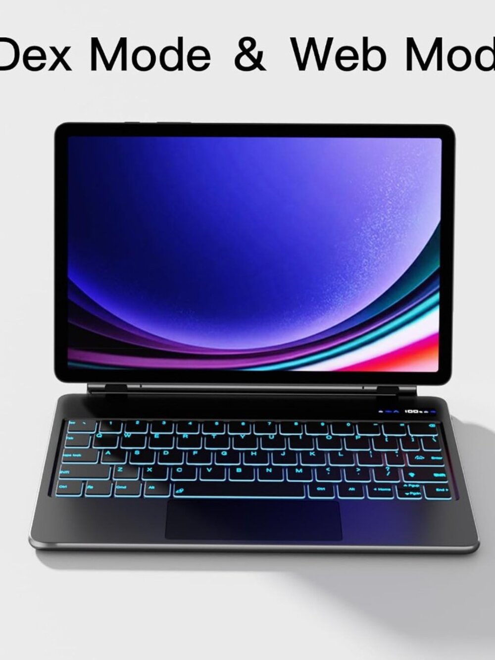 Magnetic Keyboard Case for Samsung Galaxy Tab S10+/S9+/S9 FE+/S8+/S7+/S7 FE